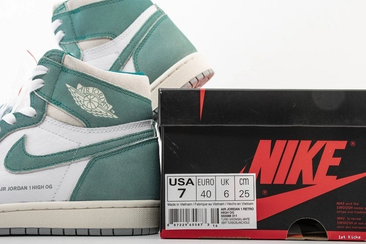 OG High Green 555088-311 Jordan Air  Retro 1 Turbo 1004